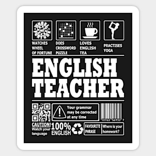 English Teacher Sticker